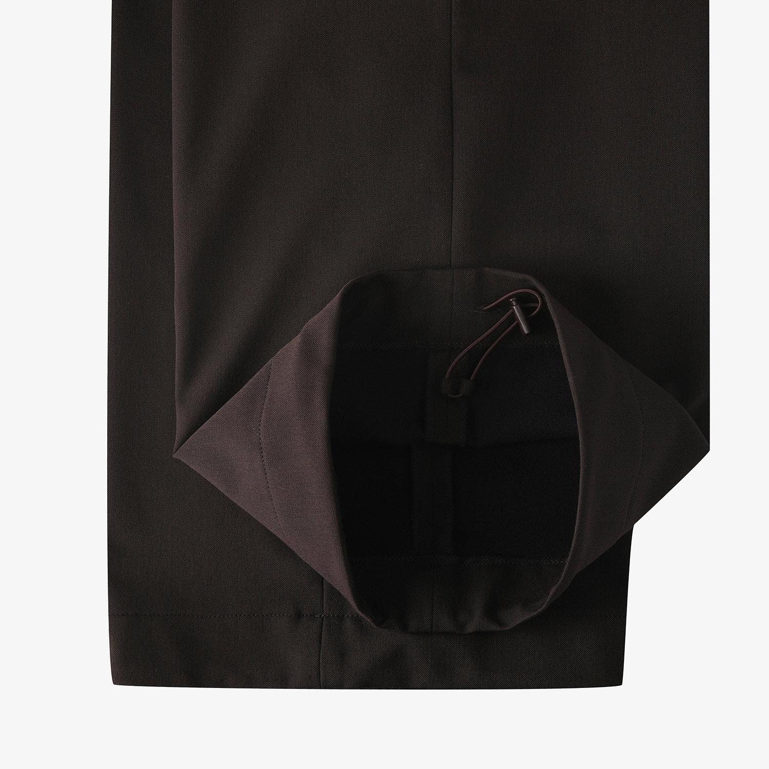 사우스케이프 여성 소프트 핀턱 와이드 팬츠_브라운