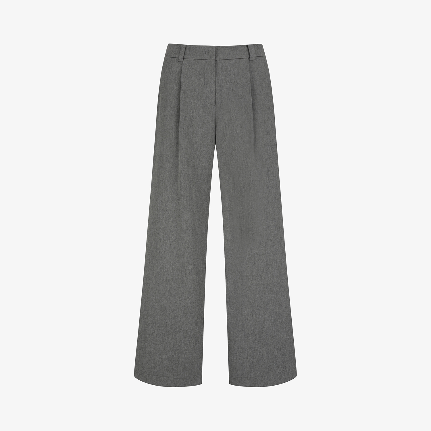 사우스케이프 여성 소프트 핀턱 와이드 팬츠_그레이