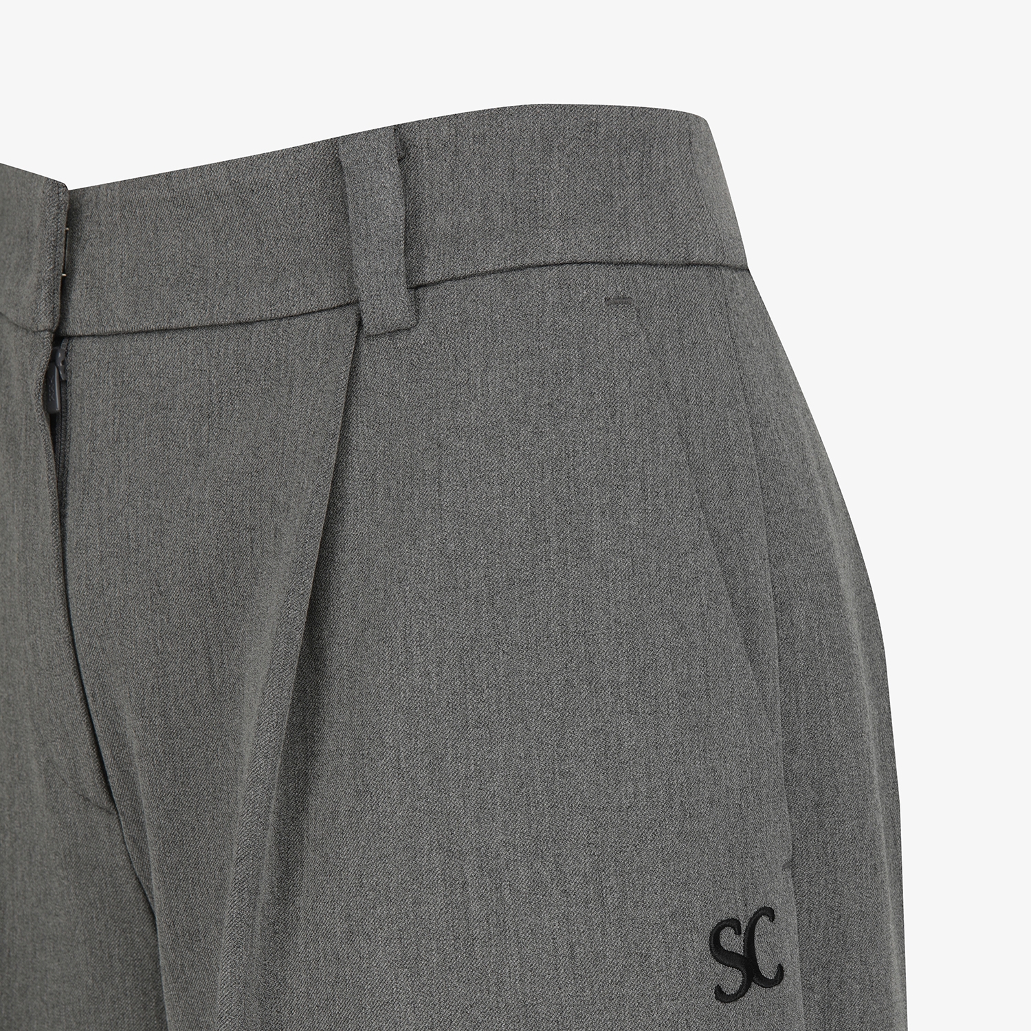 사우스케이프 여성 소프트 핀턱 와이드 팬츠_그레이