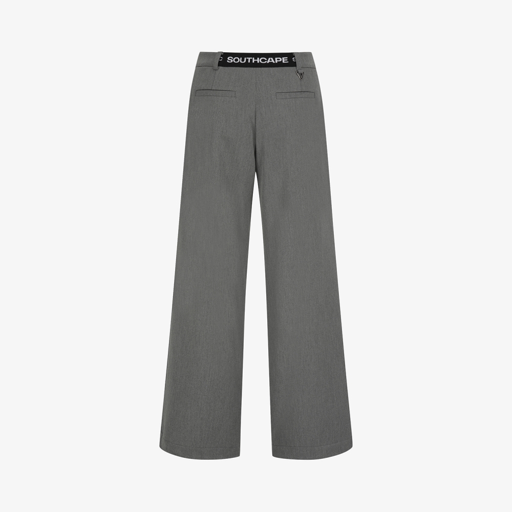 사우스케이프 여성 소프트 핀턱 와이드 팬츠_그레이