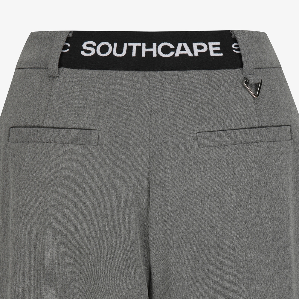 사우스케이프 여성 소프트 핀턱 와이드 팬츠_그레이