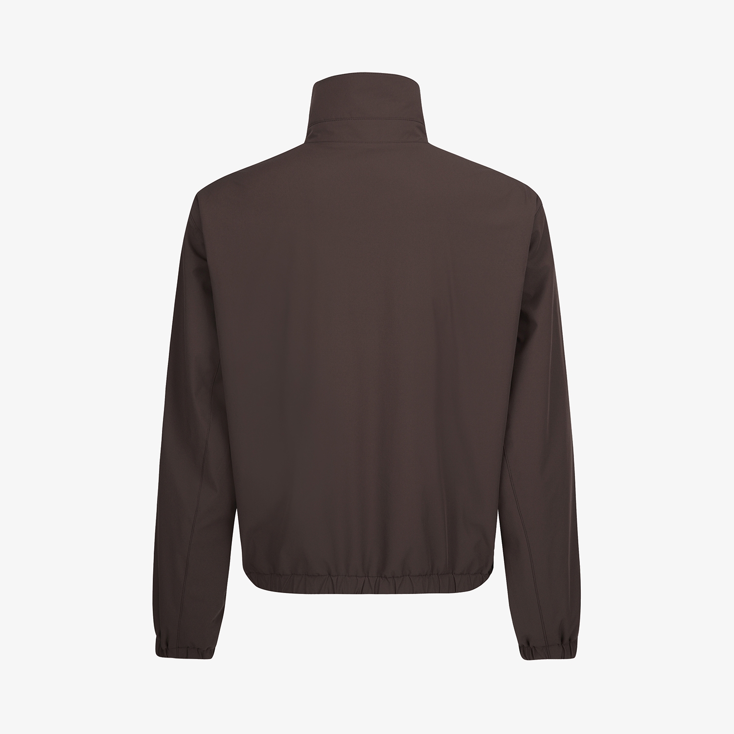 사우스케이프 여성 모노그램 패턴 자카드 리버시블 하이넥 점퍼_브라운