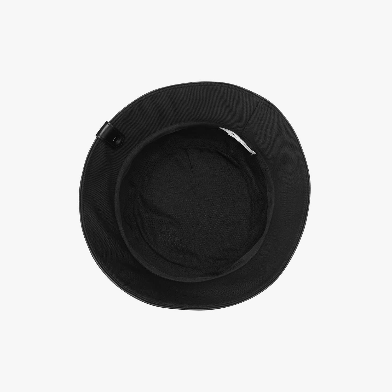 사우스케이프 남성 로고 레더 파이핑 버킷햇_블랙