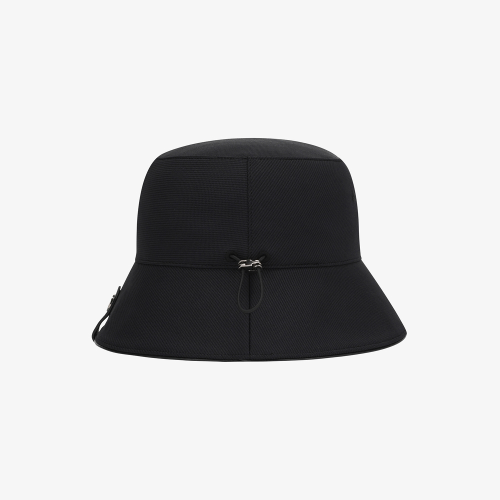 사우스케이프 남성 로고 레더 파이핑 버킷햇_블랙