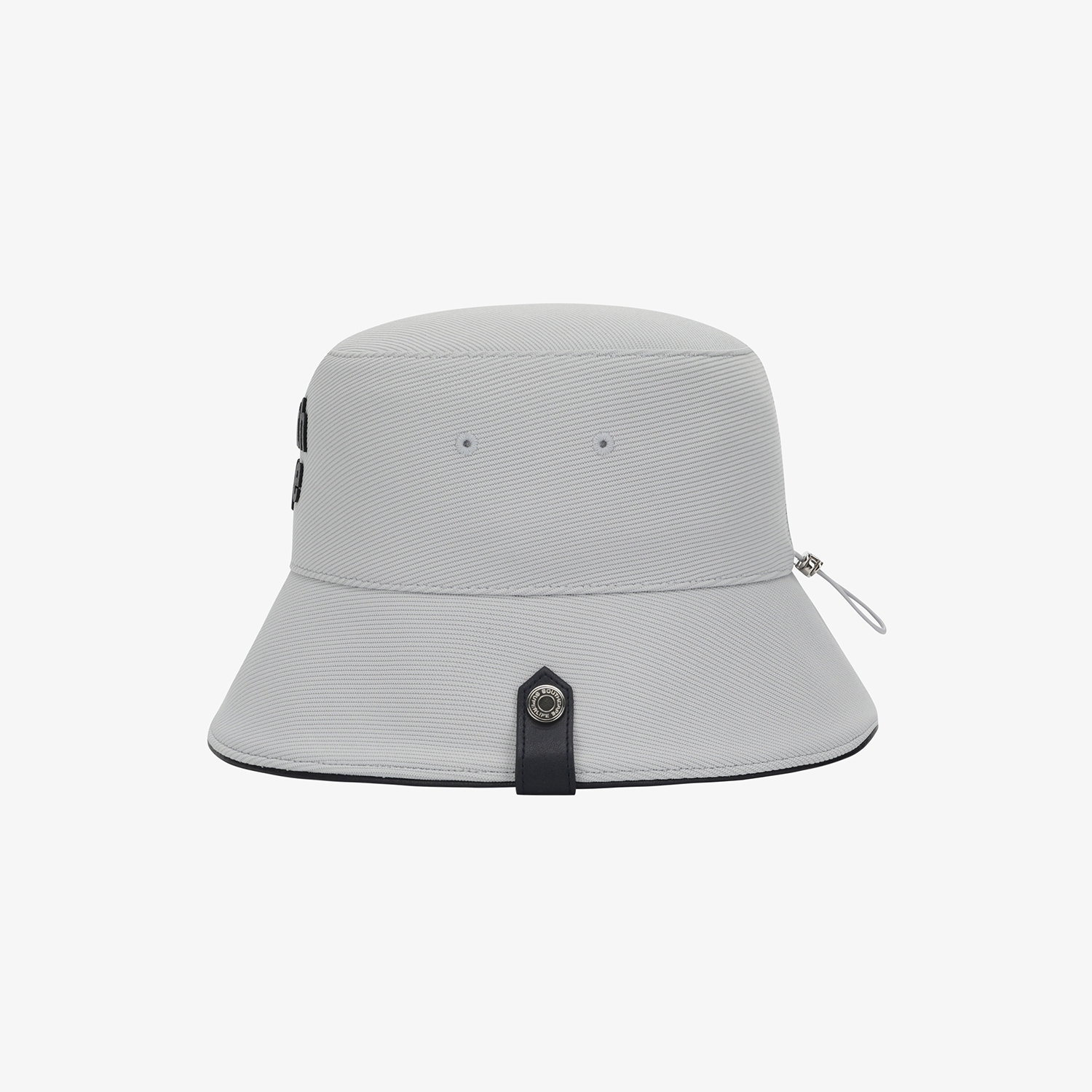 사우스케이프 남성 로고 레더 파이핑 버킷햇_라이트 그레이