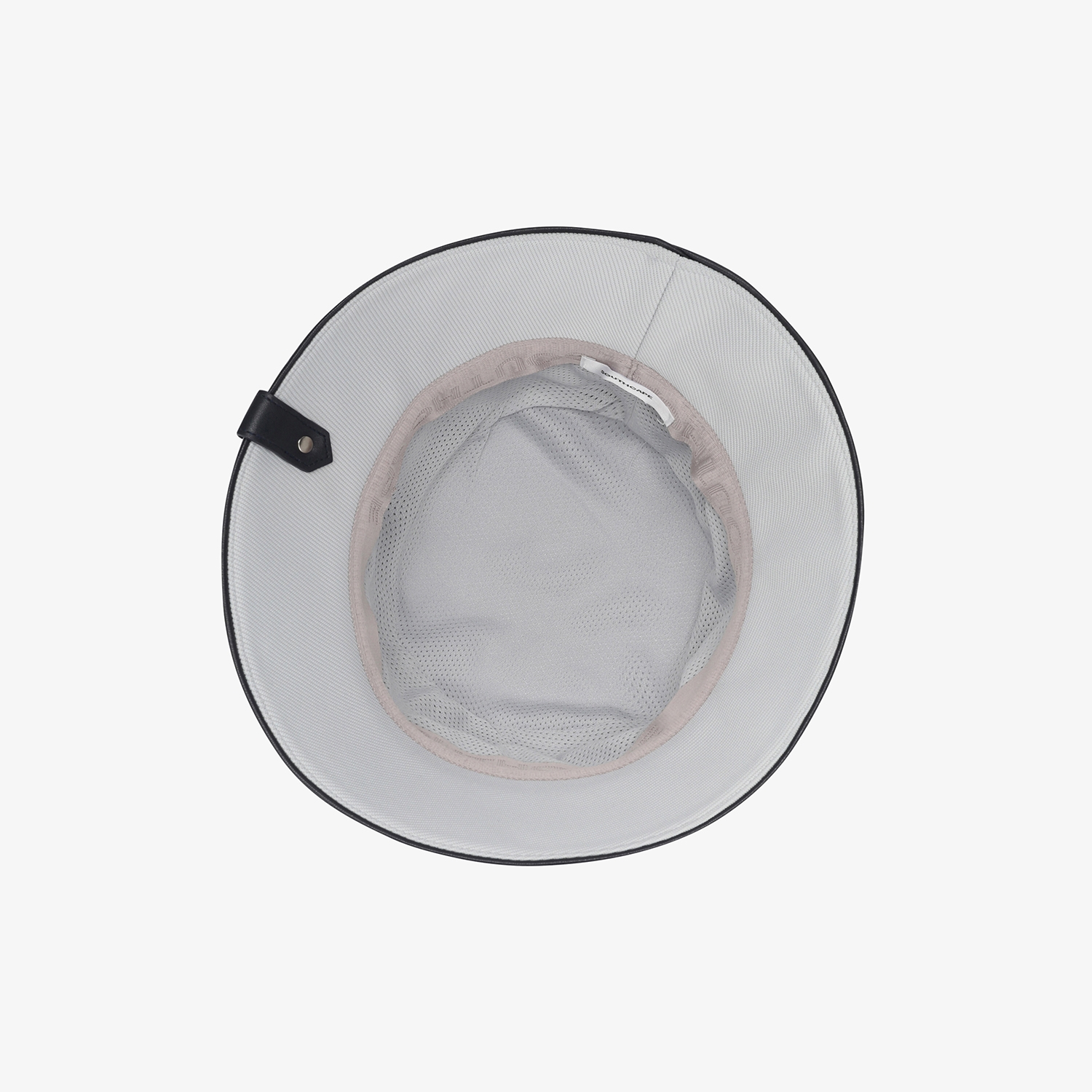 사우스케이프 남성 로고 레더 파이핑 버킷햇_라이트 그레이