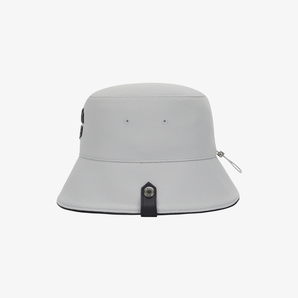 사우스케이프 남성 로고 레더 파이핑 버킷햇_라이트 그레이