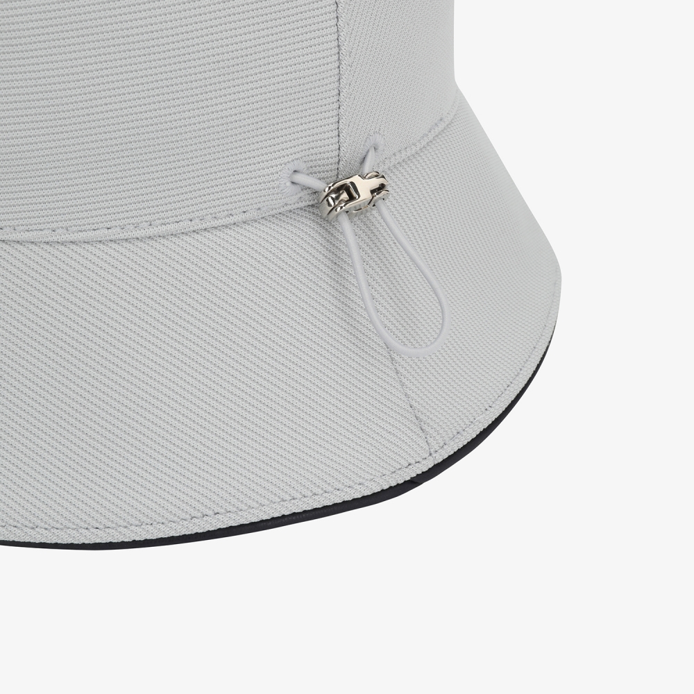 사우스케이프 남성 로고 레더 파이핑 버킷햇_라이트 그레이