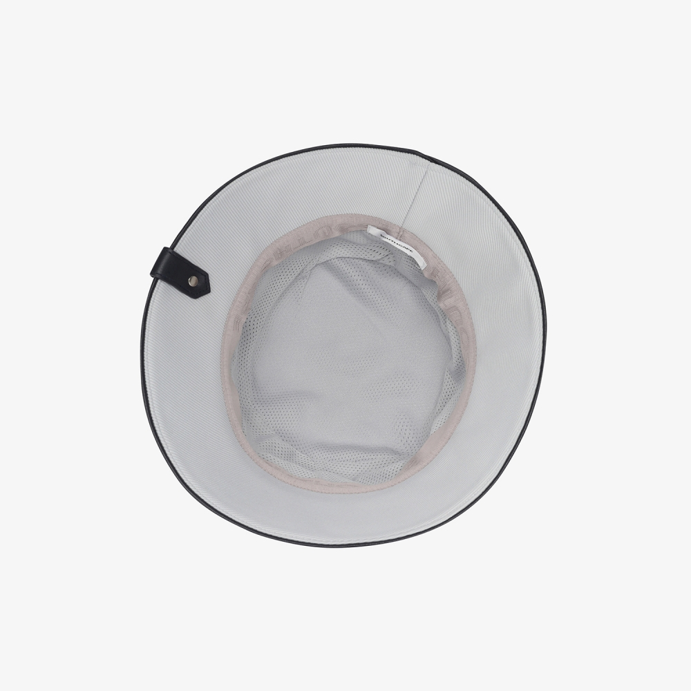 사우스케이프 남성 로고 레더 파이핑 버킷햇_라이트 그레이