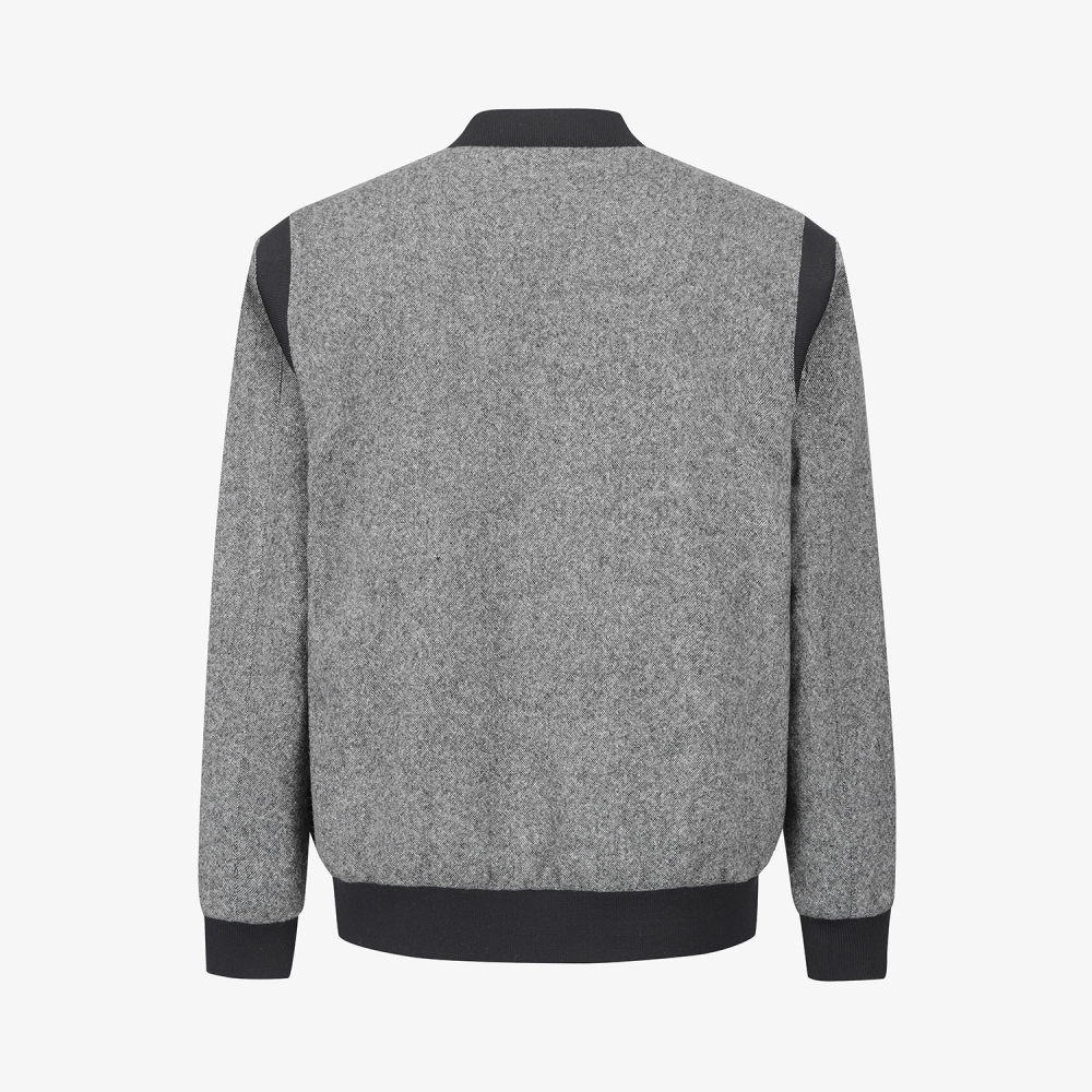 사우스케이프 남성 베이스볼 패딩 점퍼_블랙 멜란지