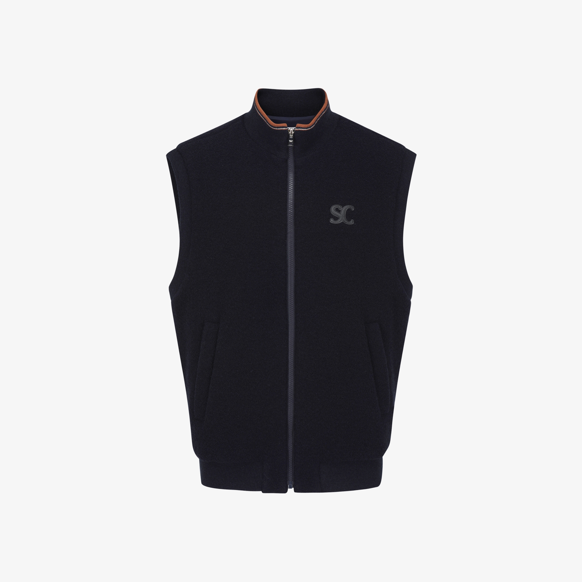 사우스케이프 남성 부클 패딩 베스트_네이비