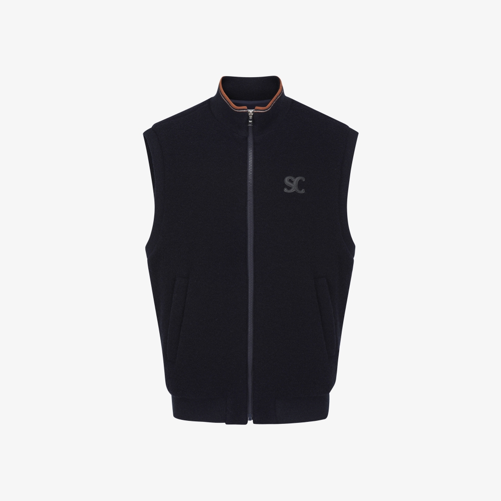 사우스케이프 남성 부클 패딩 베스트_네이비