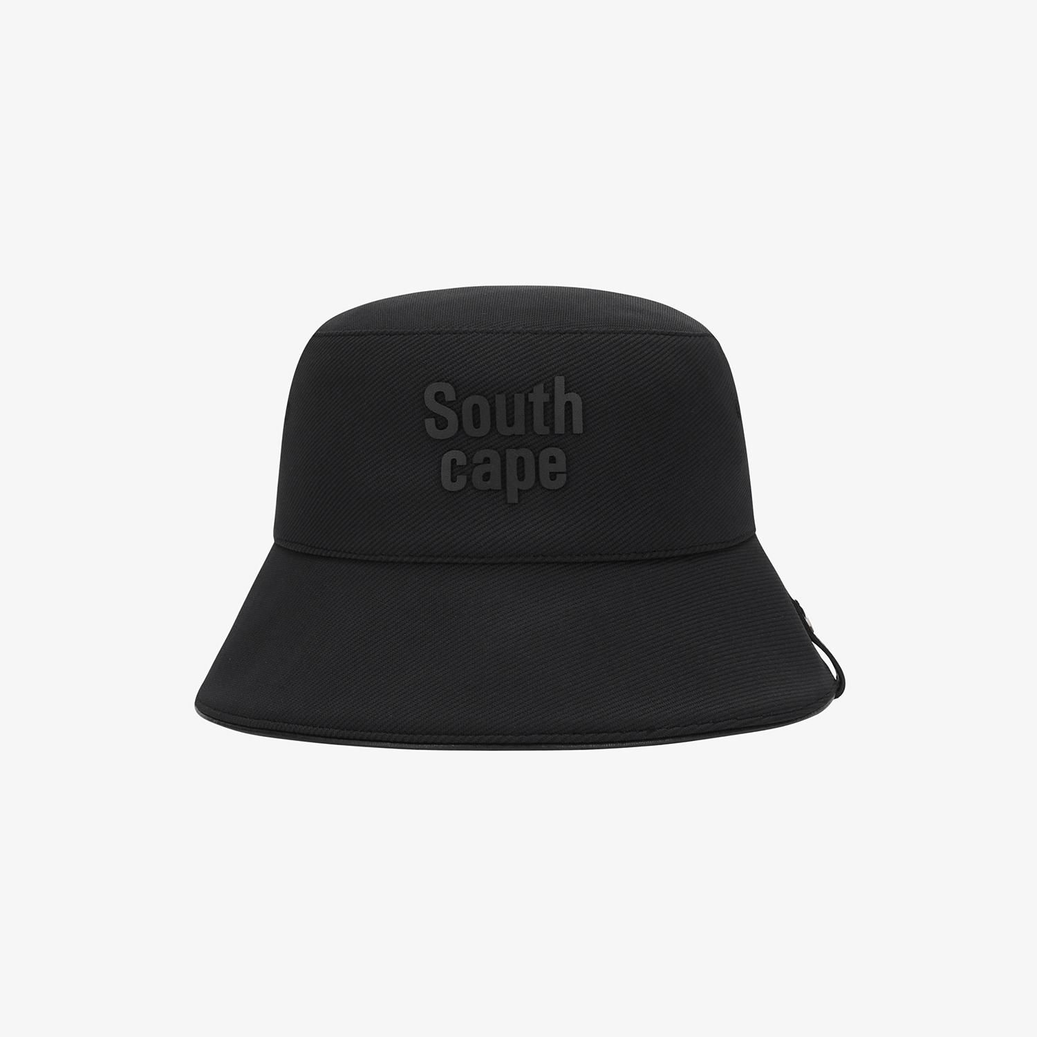 사우스케이프 여성 로고 레더 파이핑 버킷햇_블랙