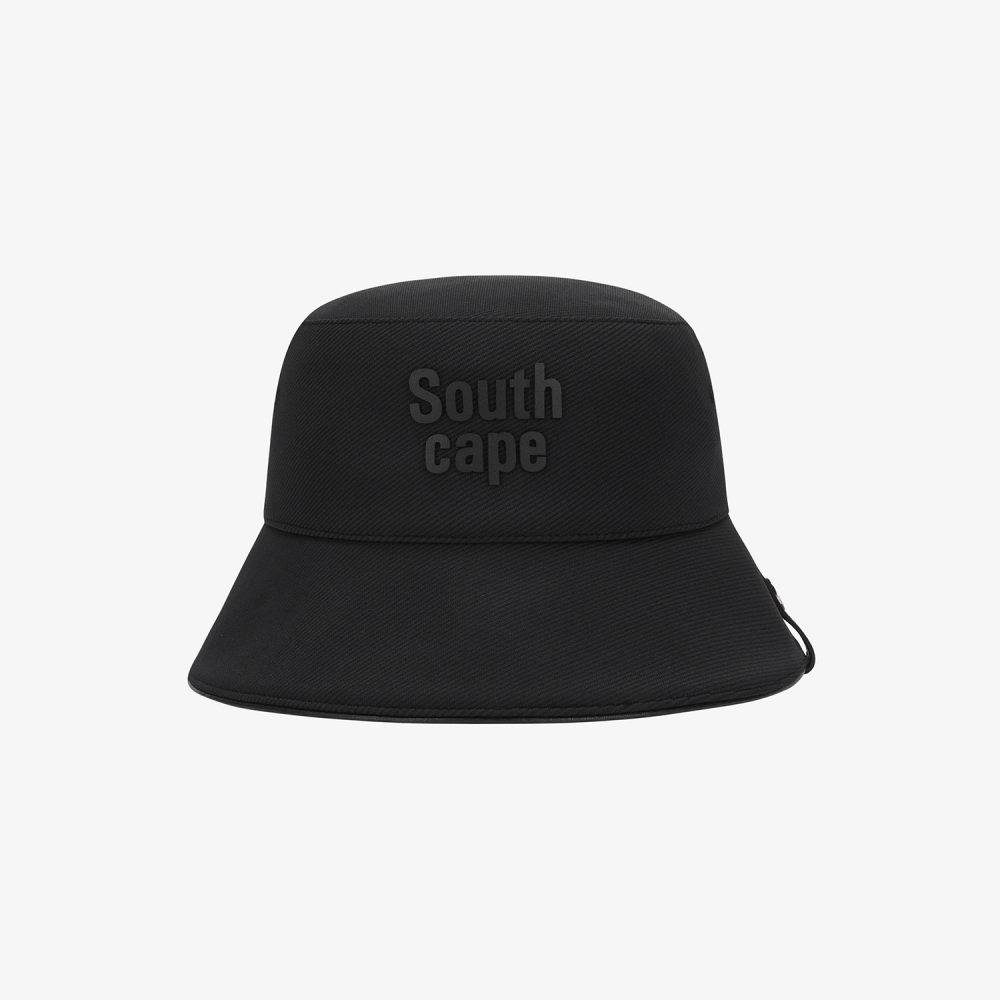 사우스케이프 여성 로고 레더 파이핑 버킷햇_블랙