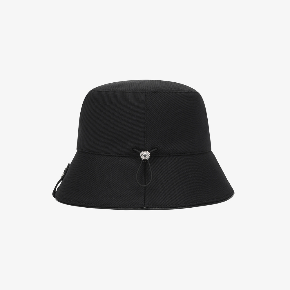 사우스케이프 여성 로고 레더 파이핑 버킷햇_블랙