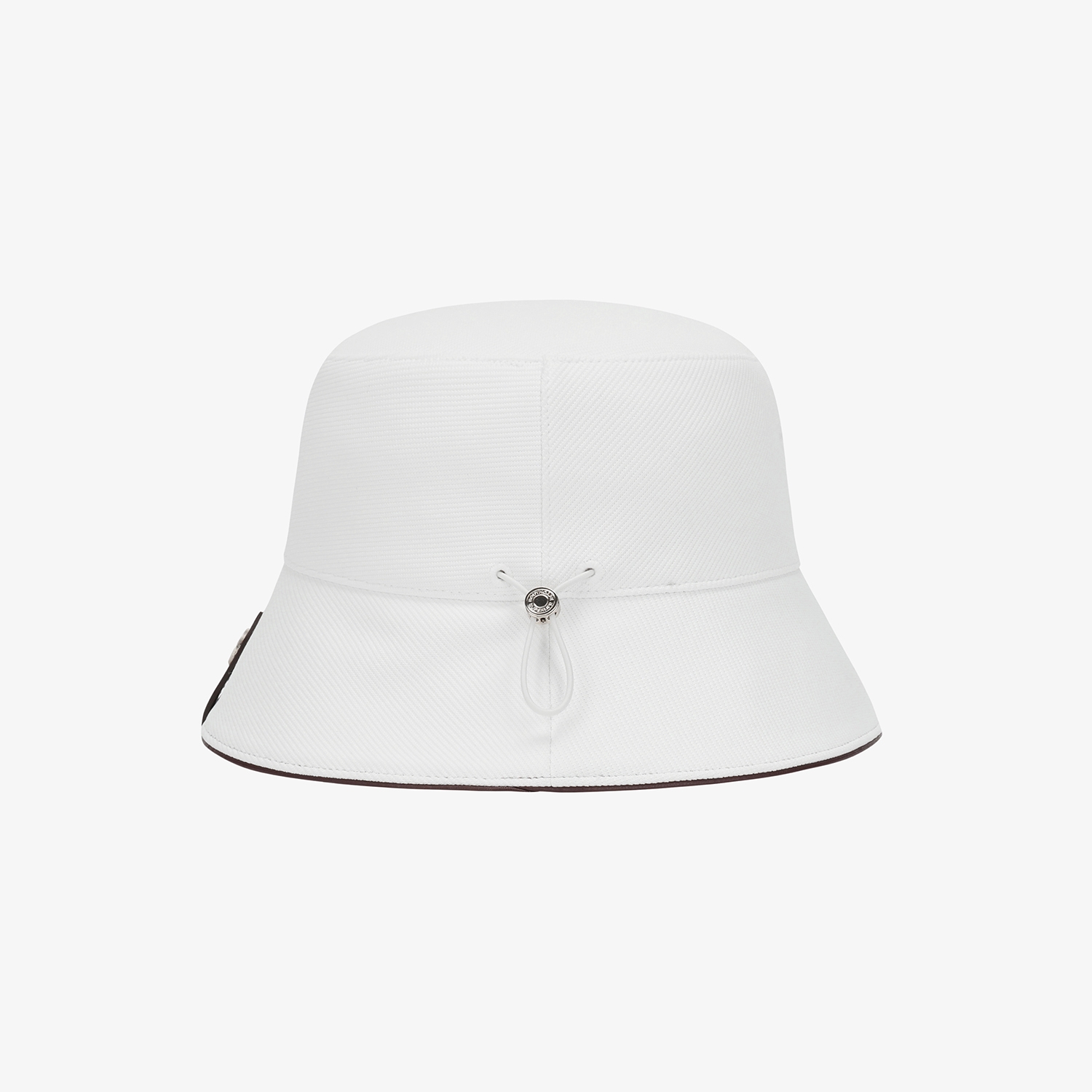 사우스케이프 여성 로고 레더 파이핑 버킷햇_화이트