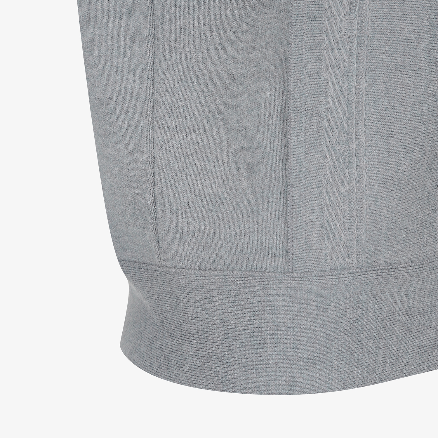 사우스케이프 여성 반하이넥 버튼 니트 베스트_멜란지 블루