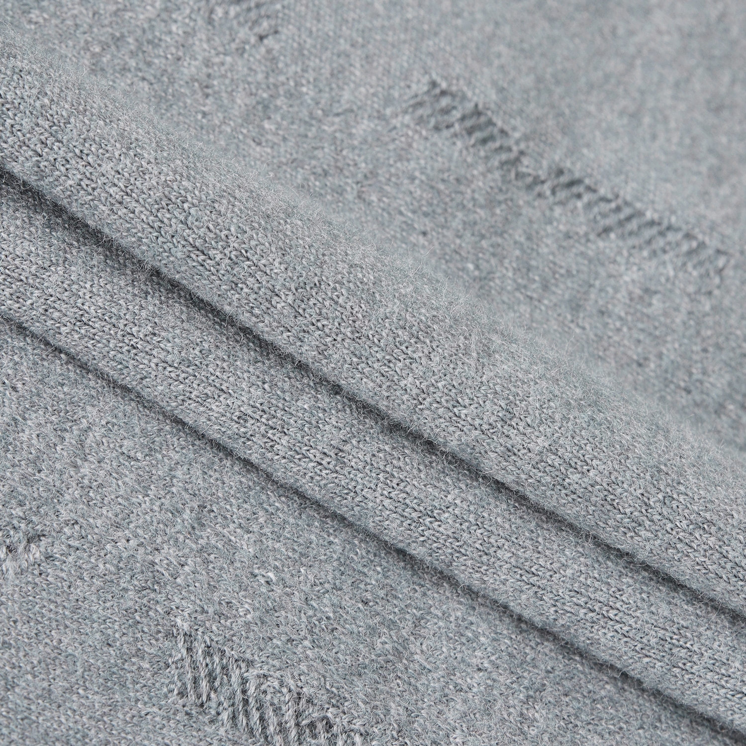 사우스케이프 여성 반하이넥 버튼 니트 베스트_멜란지 블루