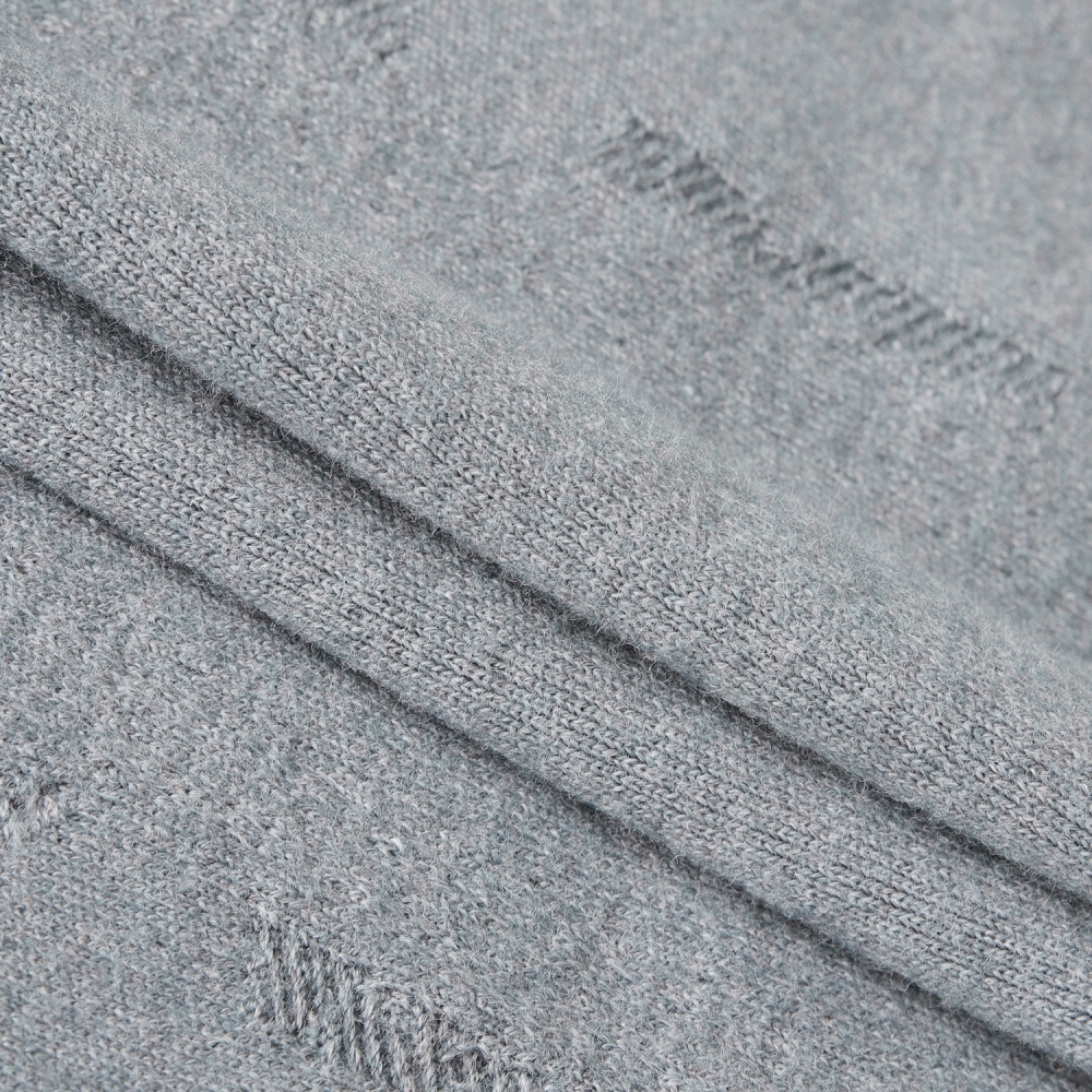 사우스케이프 여성 반하이넥 버튼 니트 베스트_멜란지 블루