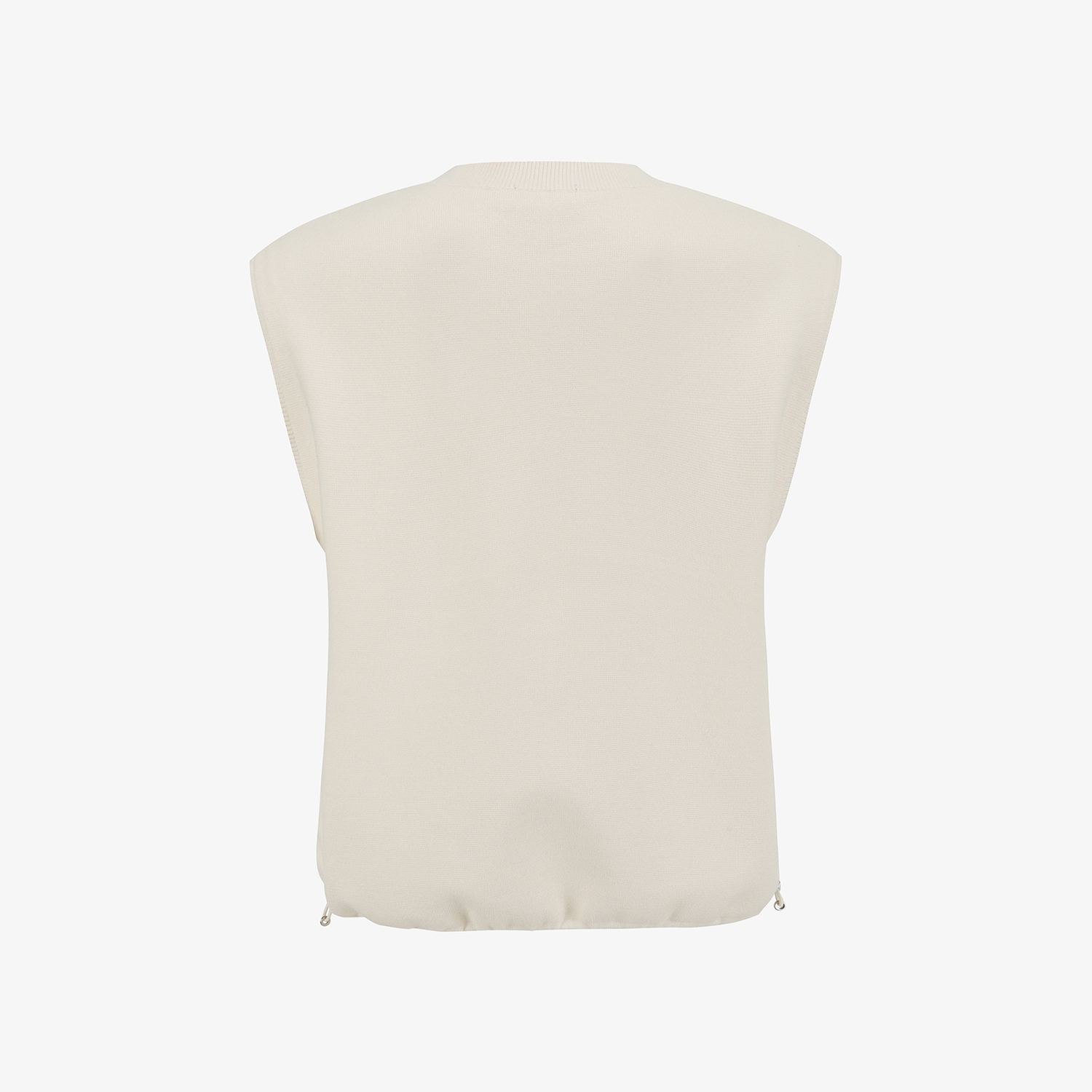 여성 사우스크로스 로고 니트 베스트_크림