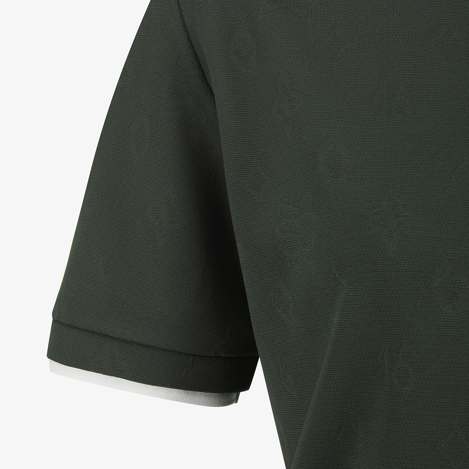 사우스케이프 여성 모노그램 하프넥 반팔 티셔츠_카키