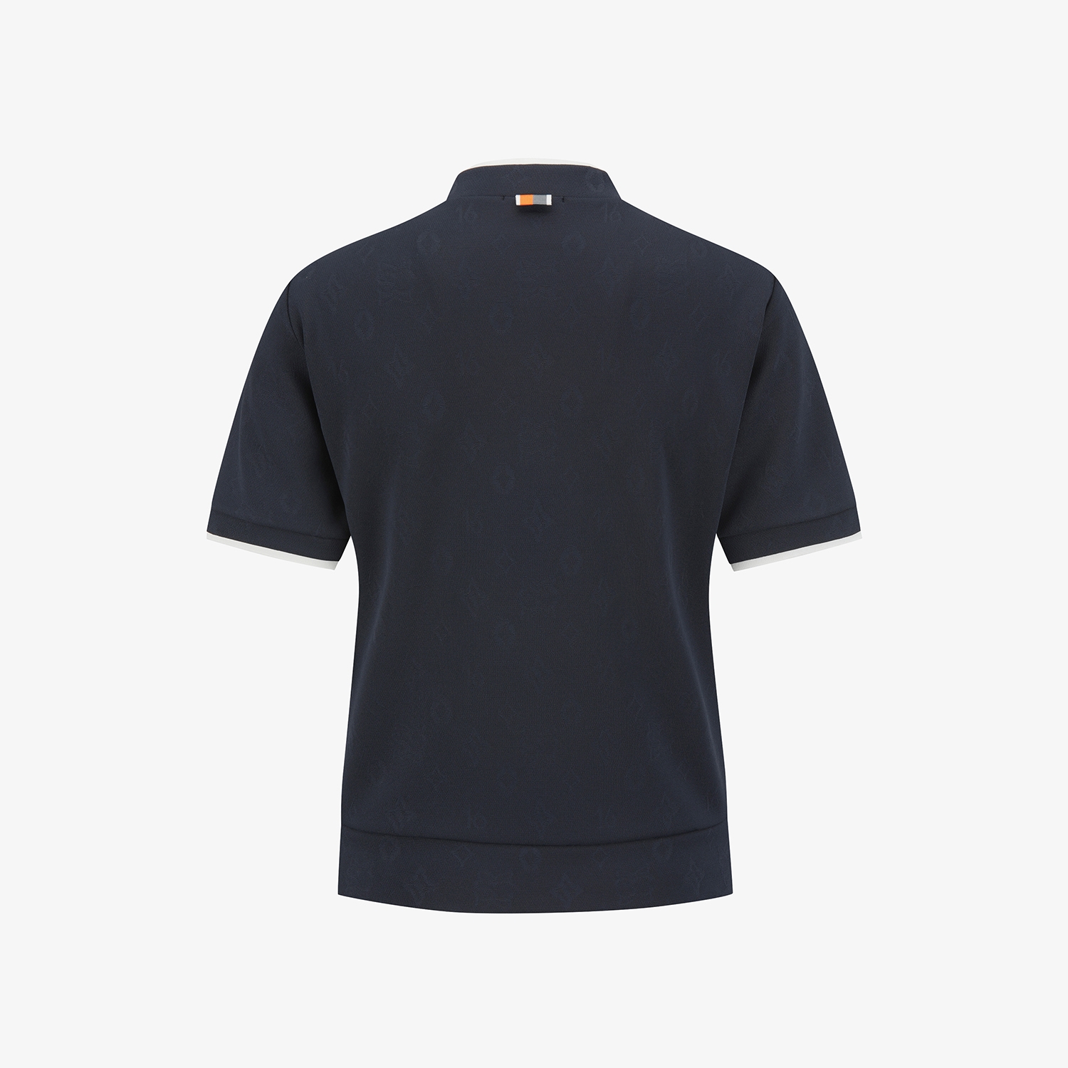 사우스케이프 여성 모노그램 하프넥 반팔 티셔츠_네이비