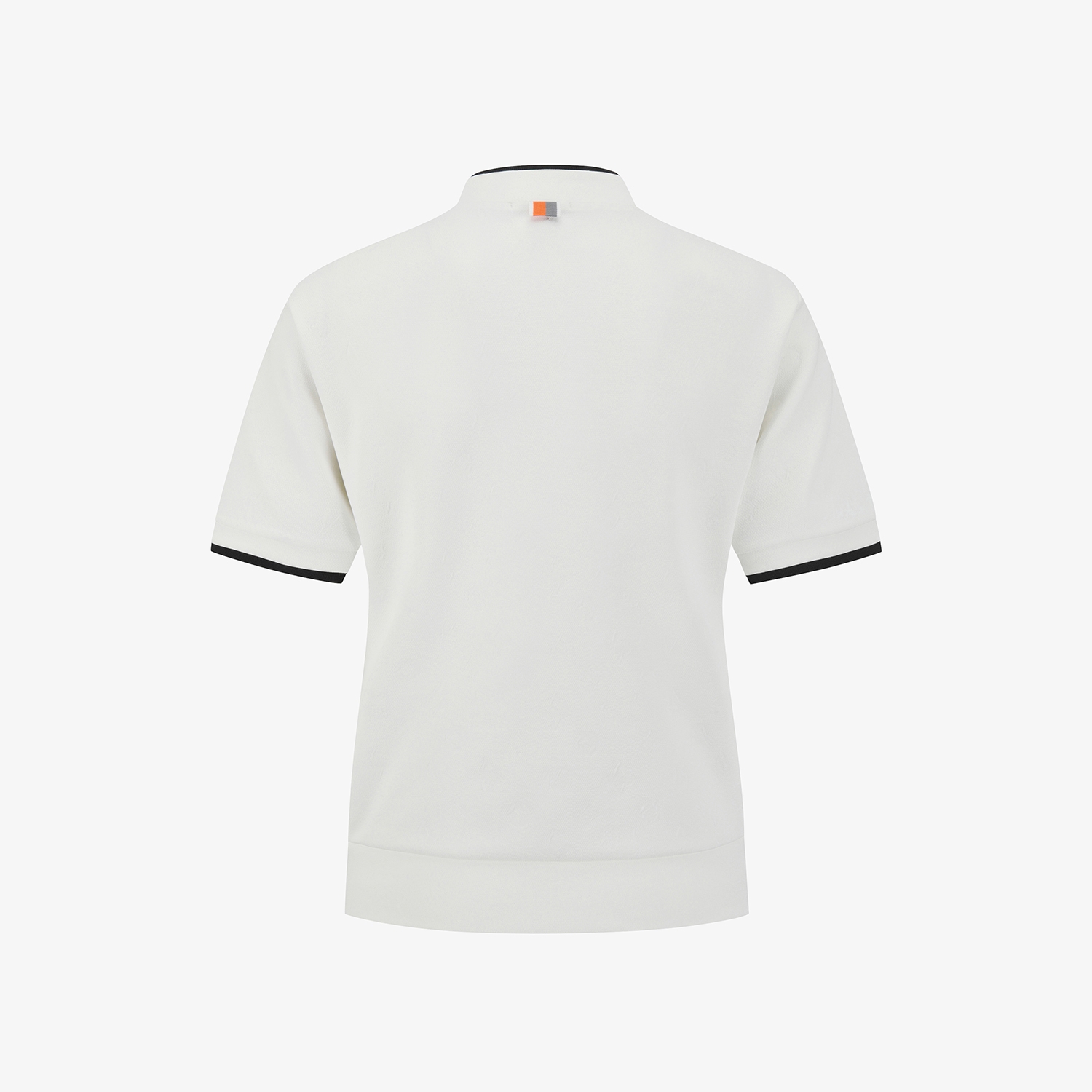 사우스케이프 여성 모노그램 하프넥 반팔 티셔츠_화이트