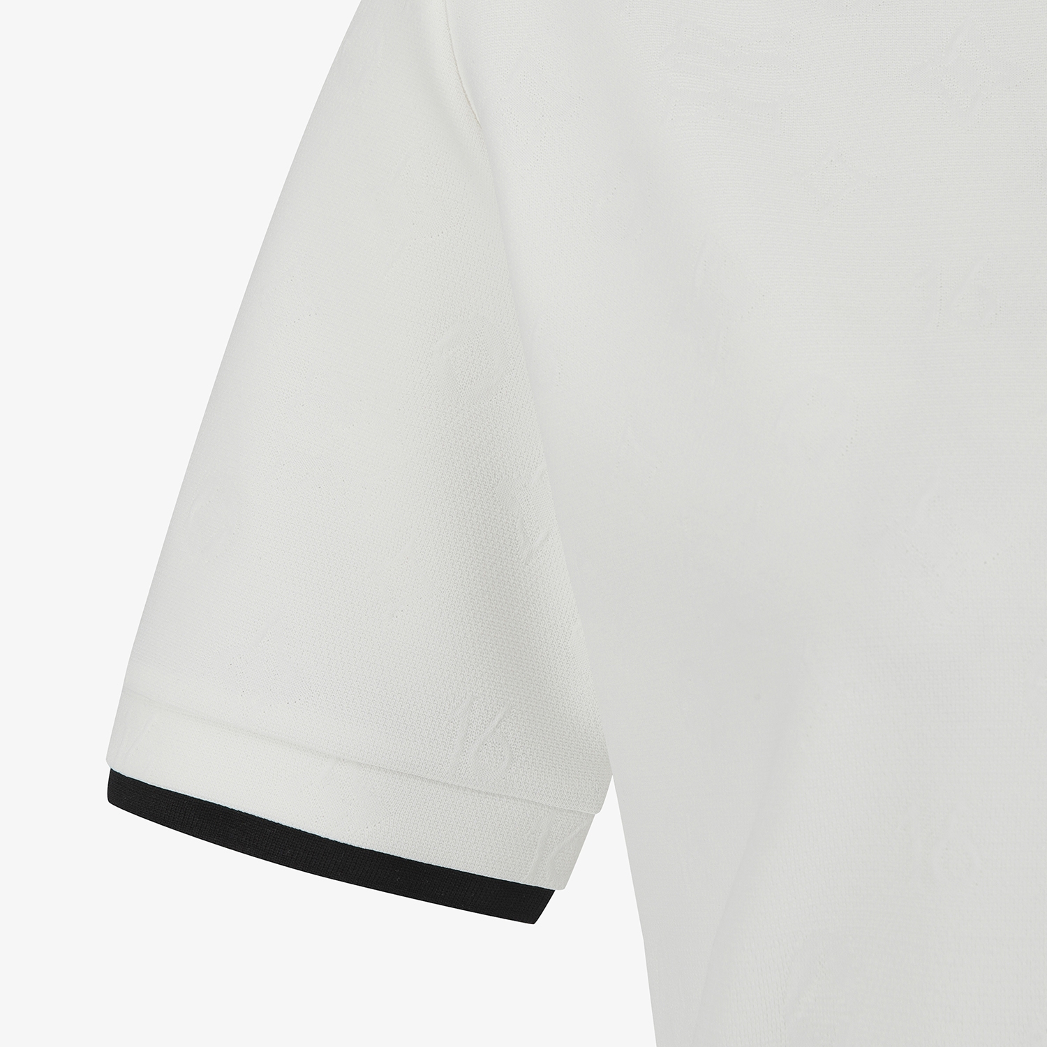 사우스케이프 여성 모노그램 하프넥 반팔 티셔츠_화이트