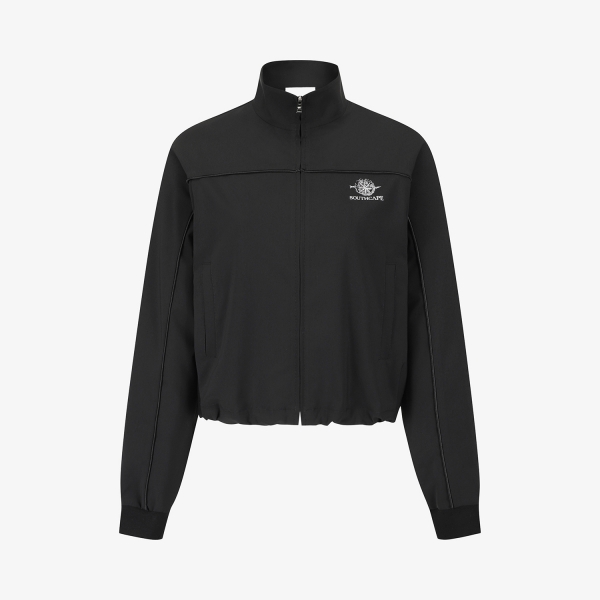 여성 사우스크로스 트리밍 디테일 점퍼_블랙