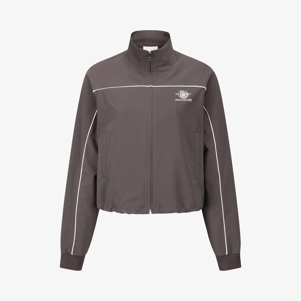 여성 사우스크로스 트리밍 디테일 점퍼_다크 브라운