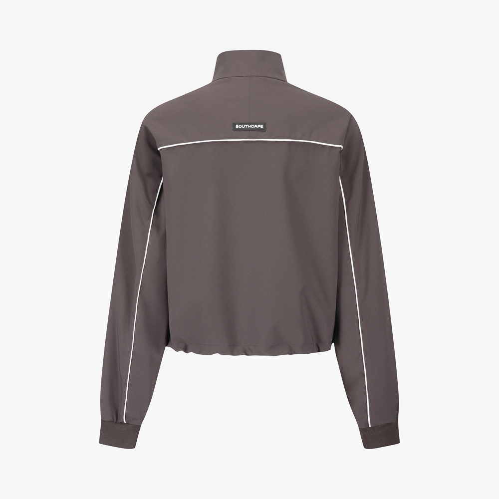 여성 사우스크로스 트리밍 디테일 점퍼_다크 브라운