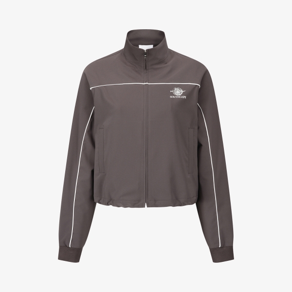 여성 사우스크로스 트리밍 디테일 점퍼_다크 브라운