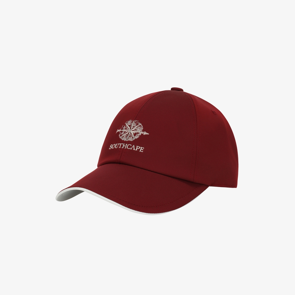 사우스크로스 유니 배색 로고 볼 캡_레드
