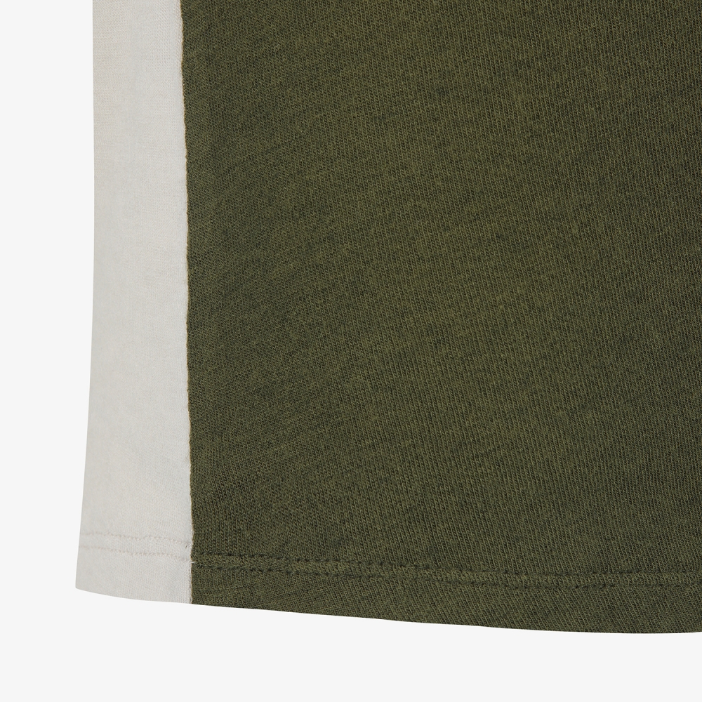 사우스케이프 여성 배색 하이넥 베이스레이어_카키