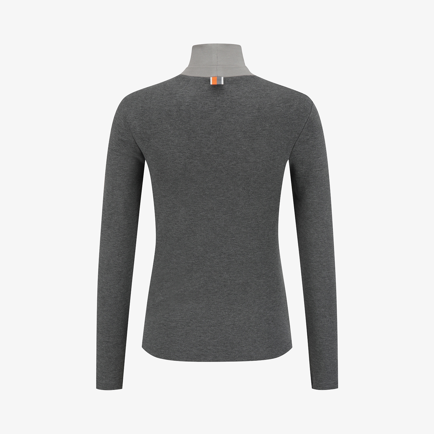 사우스케이프 여성 배색 하이넥 베이스레이어_라이트 그레이