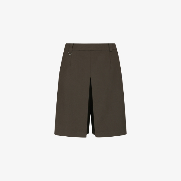 사우스케이프 여성 미디 스커트 팬츠_다크 브라운