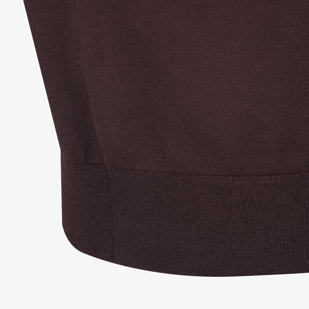 남성 사우스크로스 레이어드 넥라인 니트 풀오버_브라운