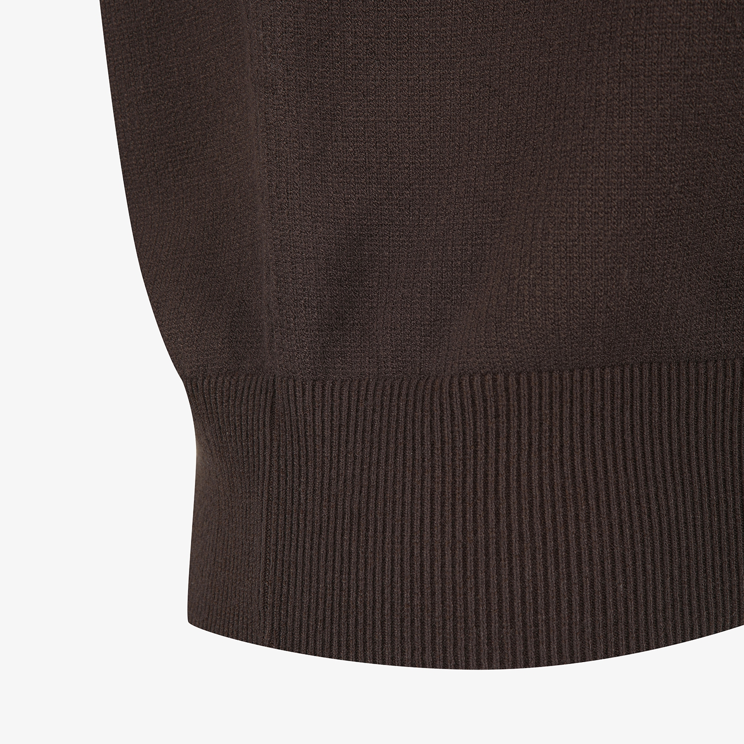 여성 사우스크로스 브이넥 니트 베스트_브라운