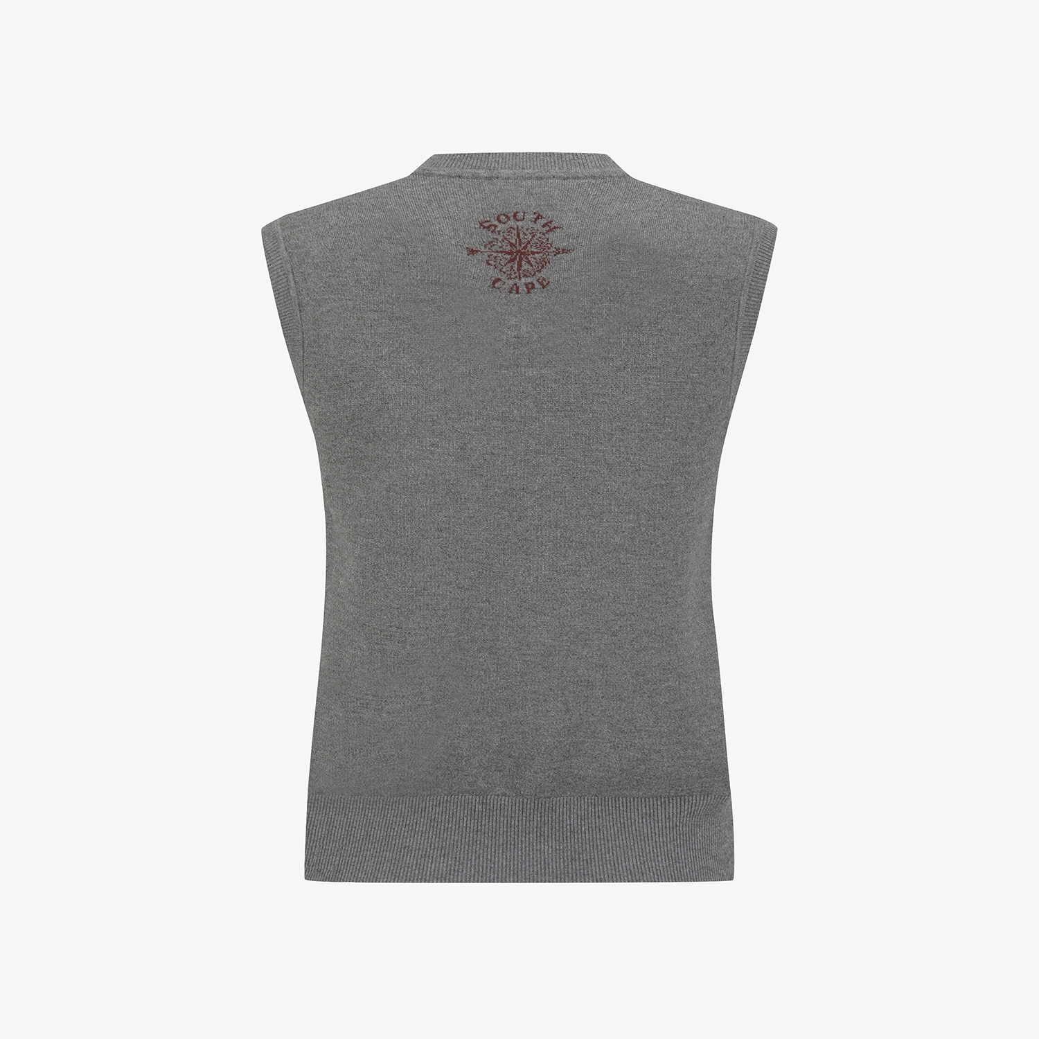 여성 사우스크로스 브이넥 니트 베스트_그레이