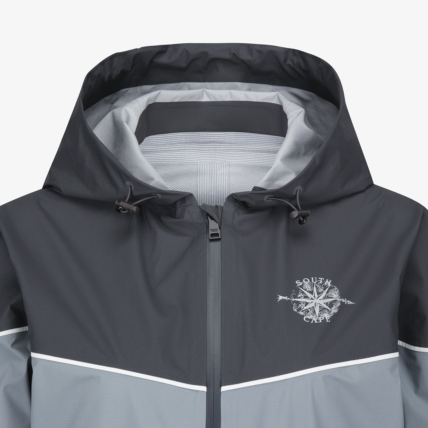 여성 사우스크로스 컬러 블럭 라이트 레인 자켓_라이트 그레이