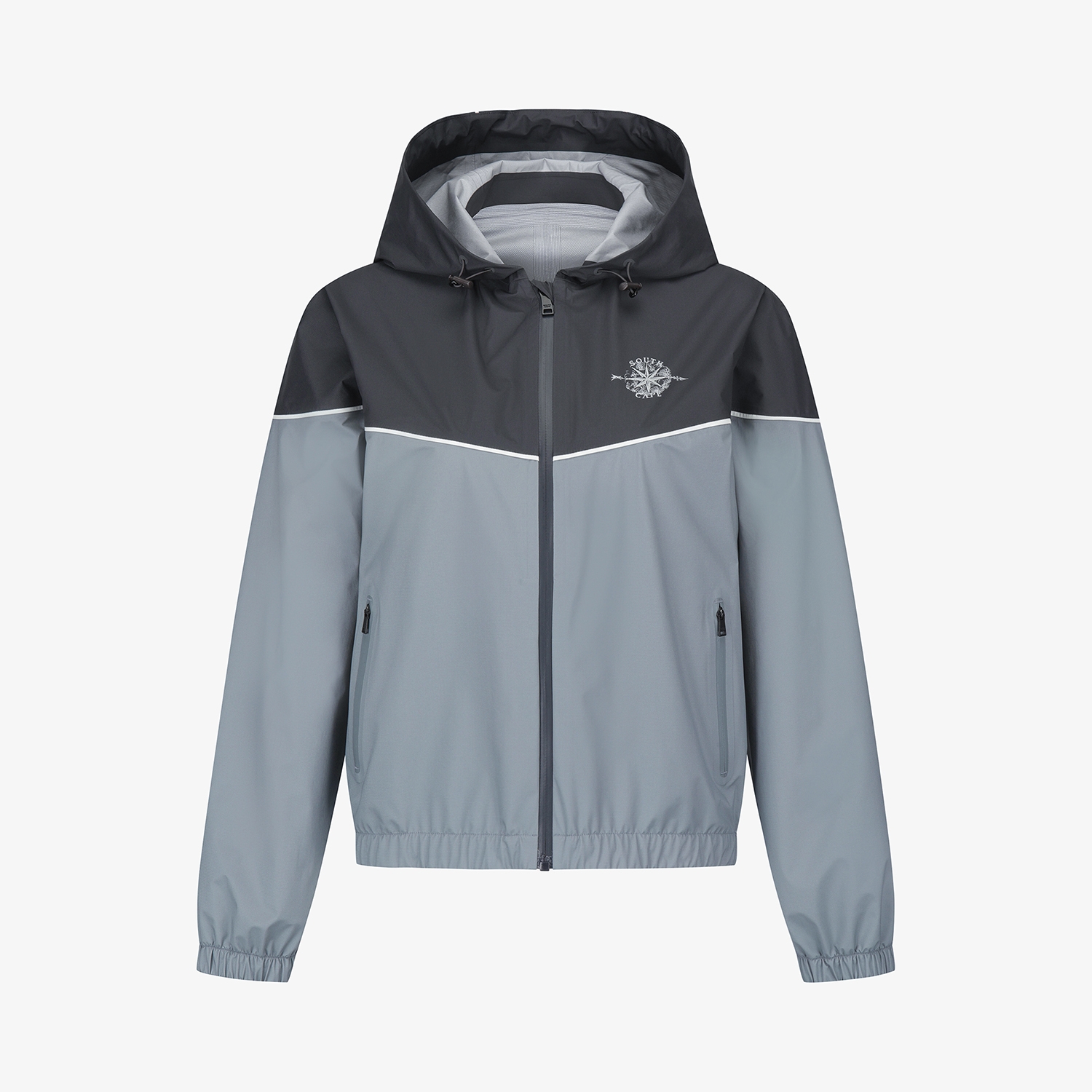 여성 사우스크로스 컬러 블럭 라이트 레인 자켓_라이트 그레이