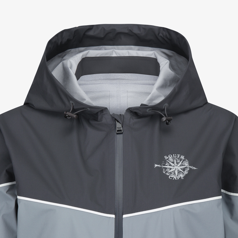 여성 사우스크로스 컬러 블럭 라이트 레인 자켓_라이트 그레이