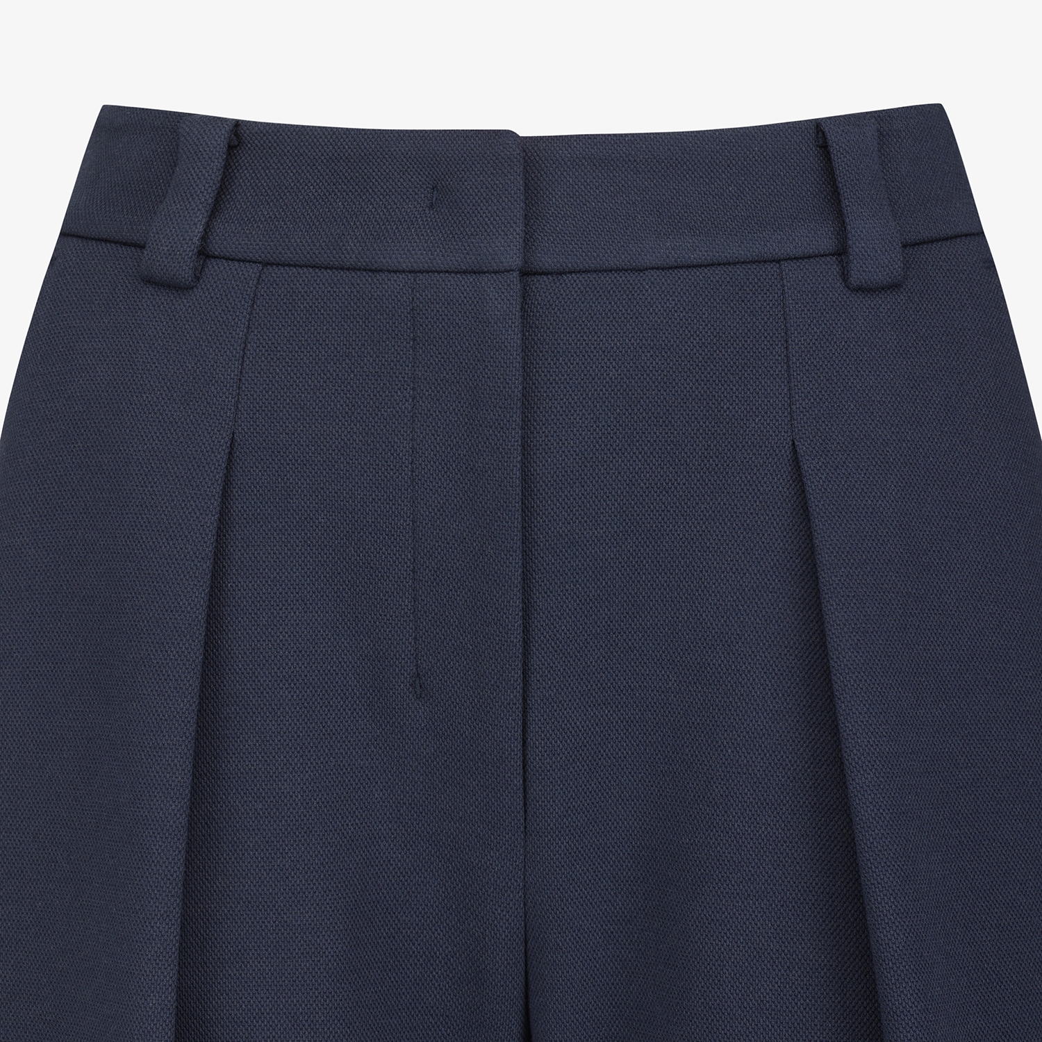 여성 사우스크로스 핀턱 와이드 저지 팬츠_네이비