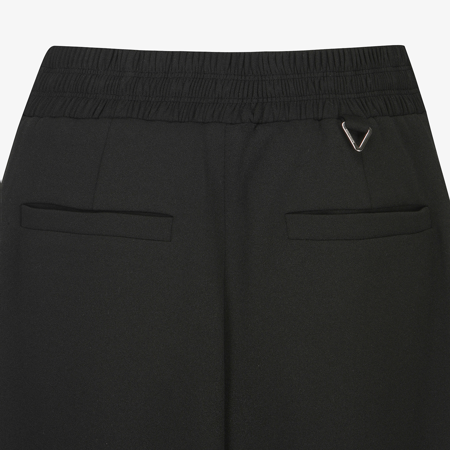 사우스케이프 여성 로고 밴딩 와이드 조거 팬츠_블랙