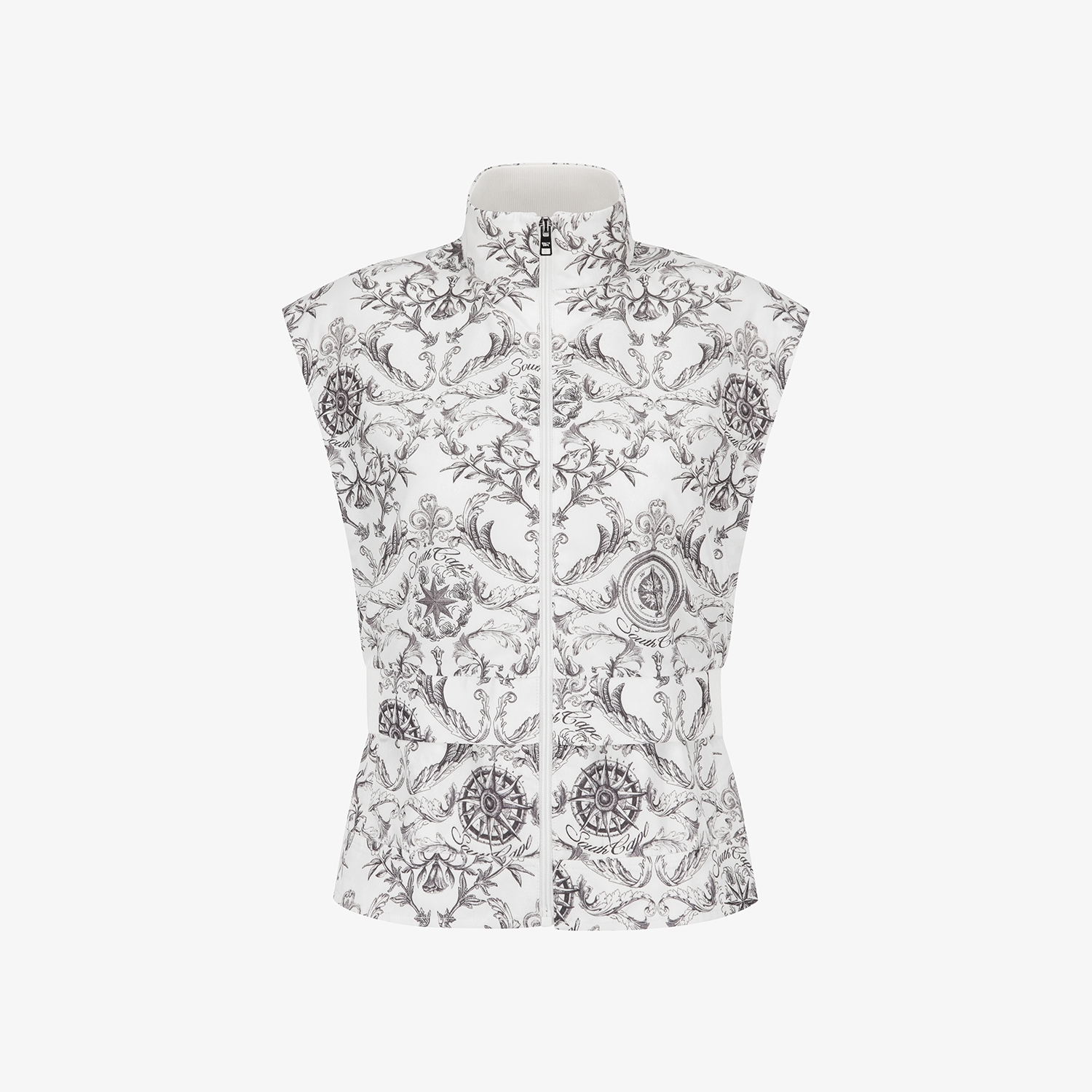 여성 사우스크로스 절개 라인 베스트_크림