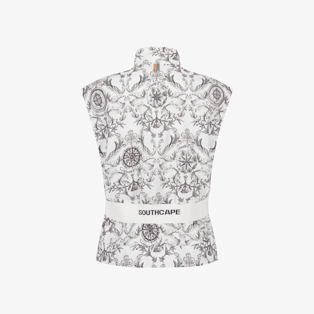 여성 사우스크로스 절개 라인 베스트_크림