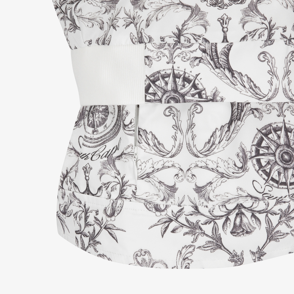 여성 사우스크로스 절개 라인 베스트_크림