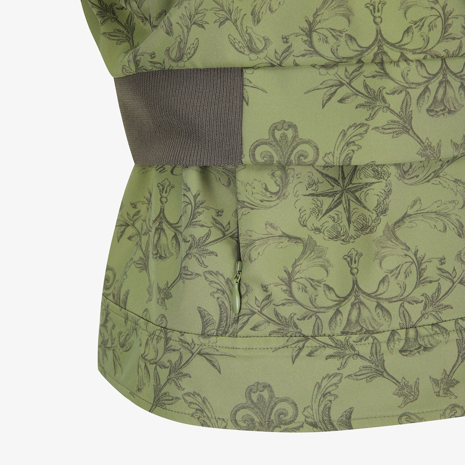 여성 사우스크로스 절개 라인 베스트_카키