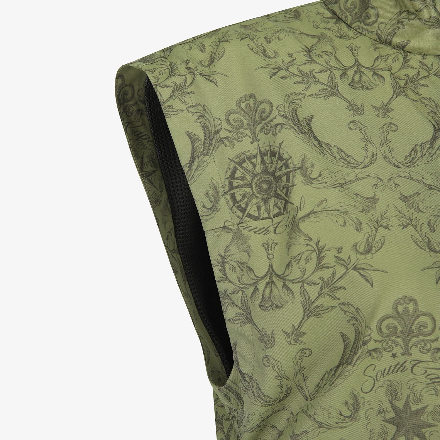 여성 사우스크로스 절개 라인 베스트_카키