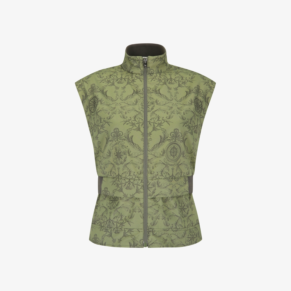 여성 사우스크로스 절개 라인 베스트_카키